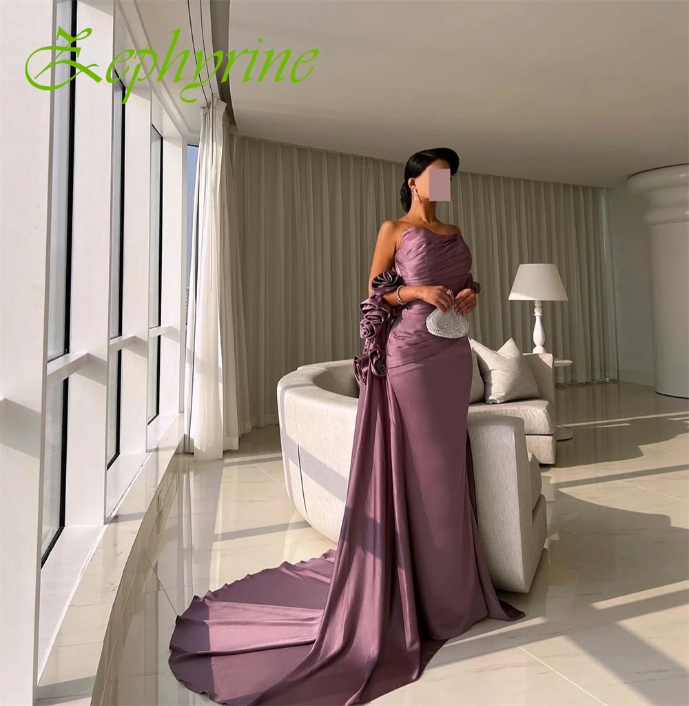 Robe de soirée personnalisée sans bretelles avec traîne chapelle, Sexy, de haute qualité, robes de soirée de tempérament, robes exquises pour occasions spéciales