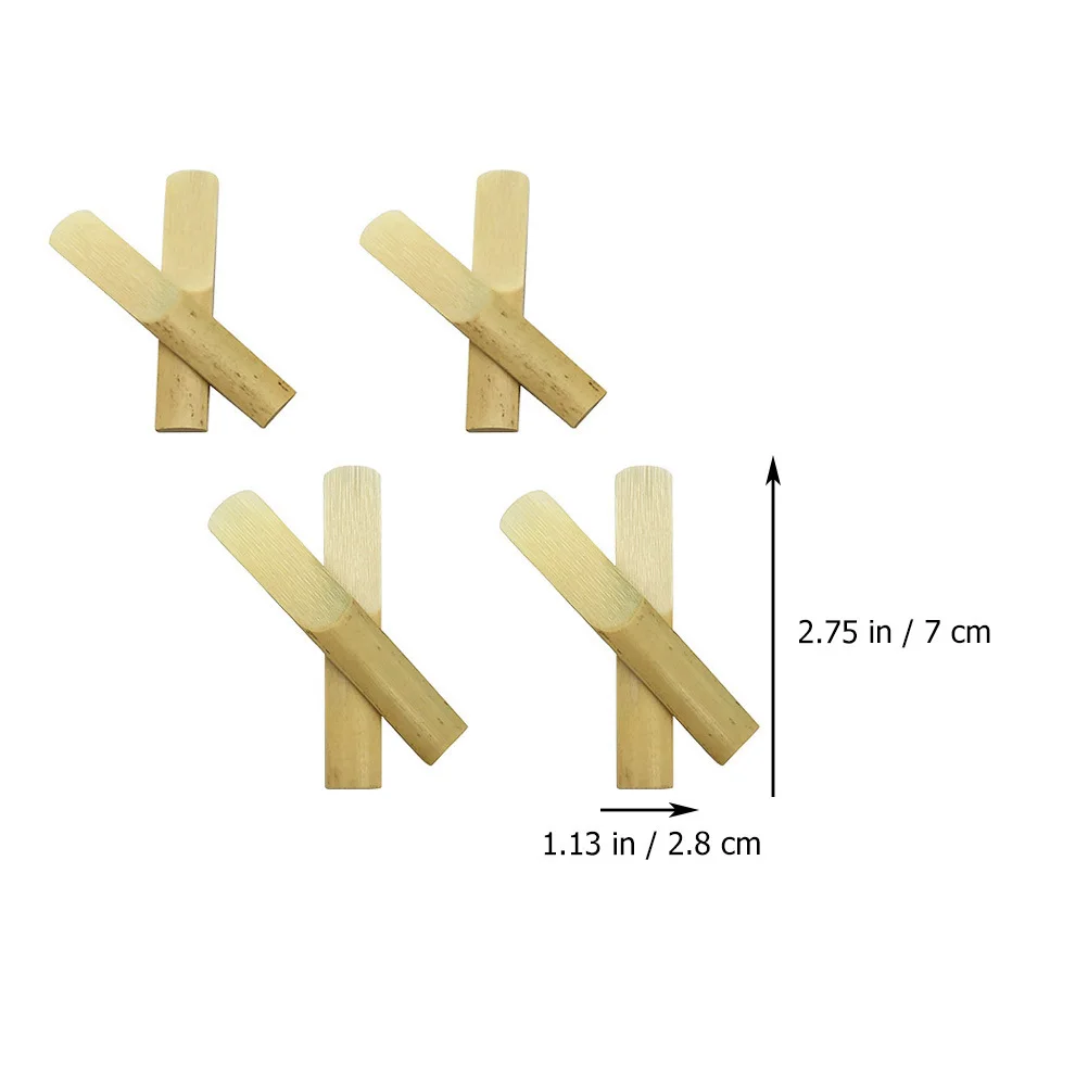 

10Pcs Natural Clarinet Reeds Durable Professional Instrument Reed Practical Clarinet Playing Tool Reed for Students