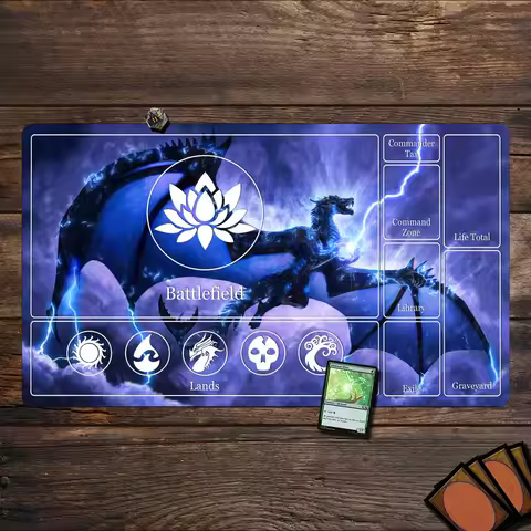 Magic Playmat card gaming mat with zone Fantasy Dragon Design mtg playmat Desk Mat gamer keypad expansion mousepad office pad