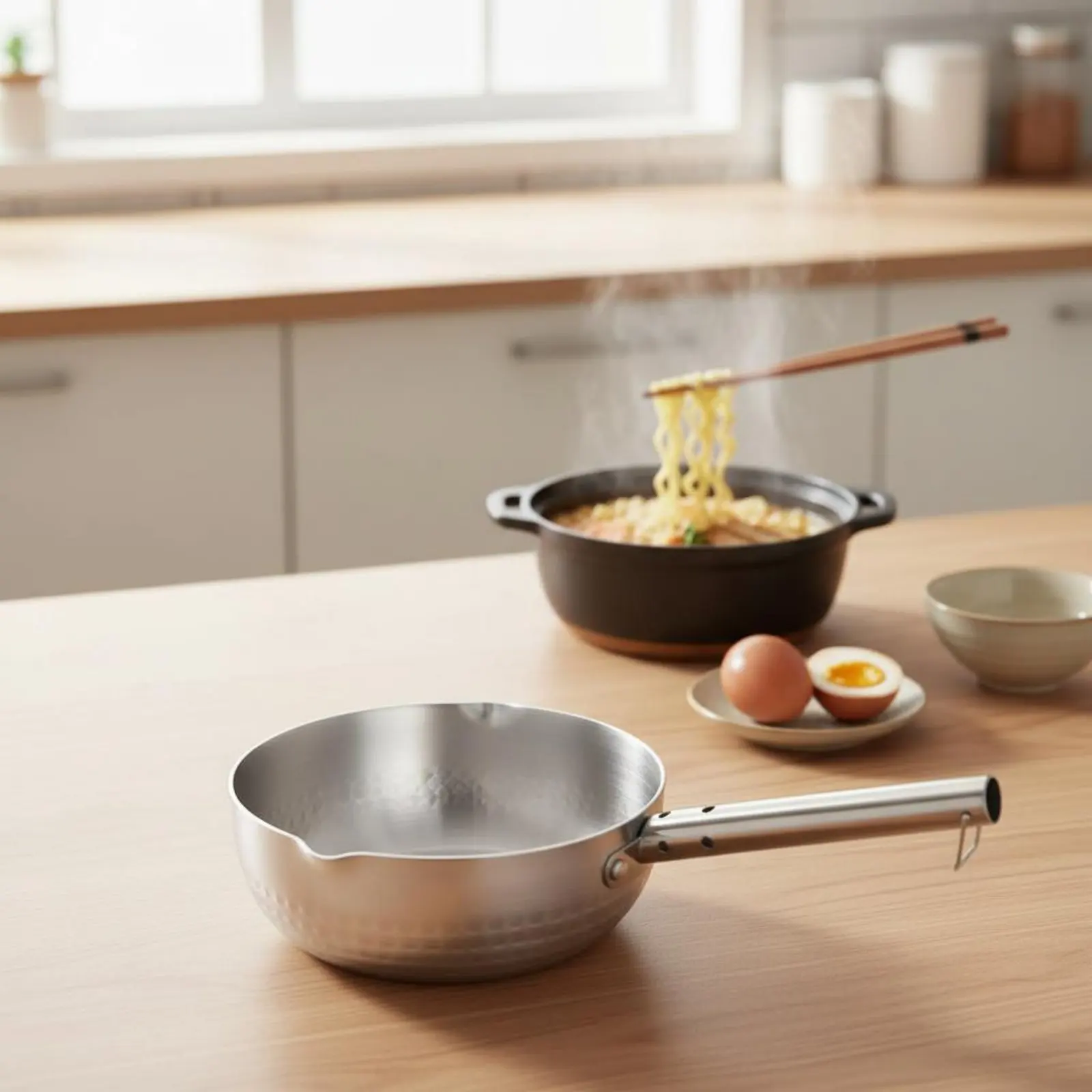 Yukihira Pan Versatile Yukihira Pot Ramen Pasta Pot Lightweight Japanese Design Saucepan Long-Lasting for Parents view 6
