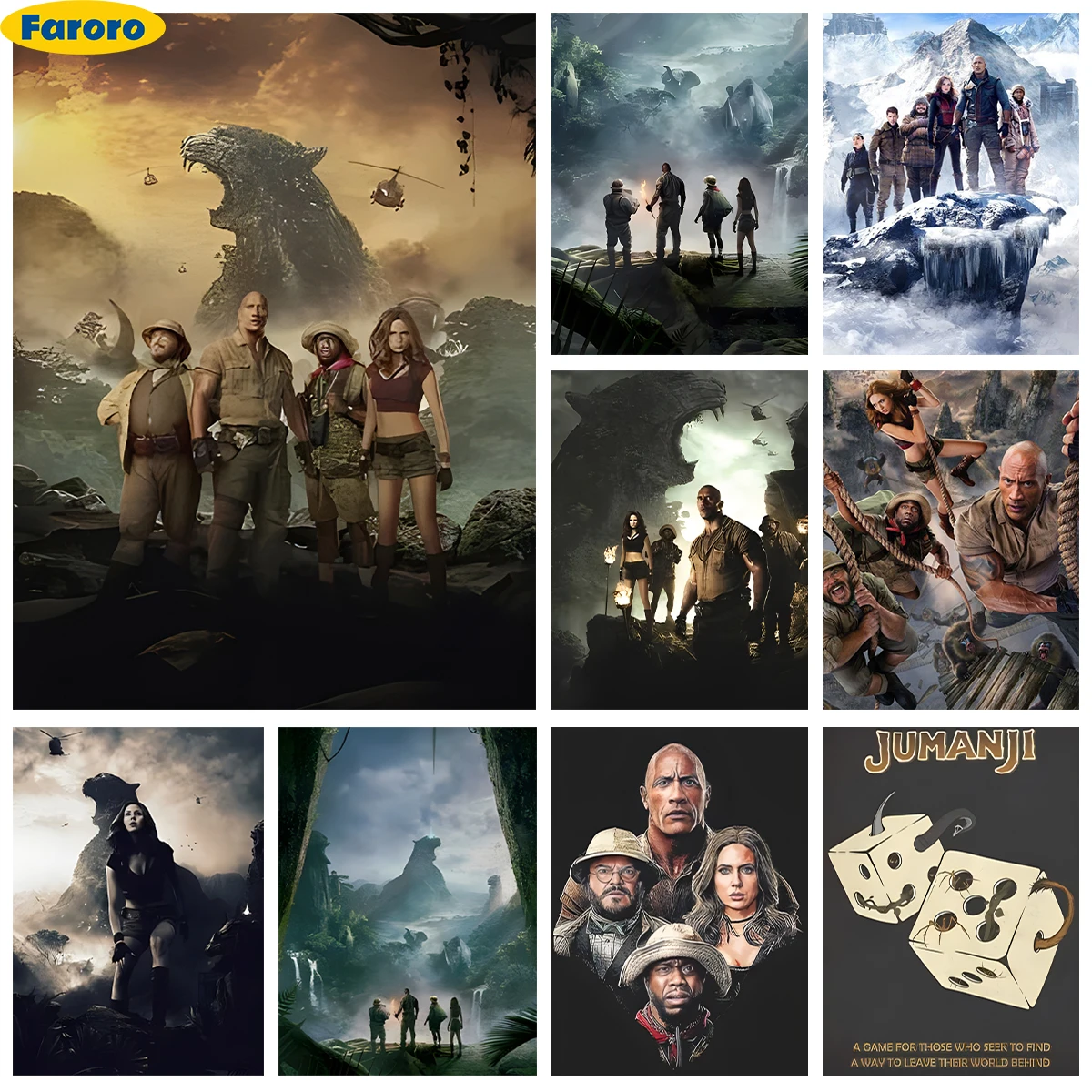 

Sci-fi Movie Poster 5D Diamond Painting Kit J-Jumanji Mosaic Mural Diy Diamond Embroidery Cross Stitch Home Wall Decor Fan Gift