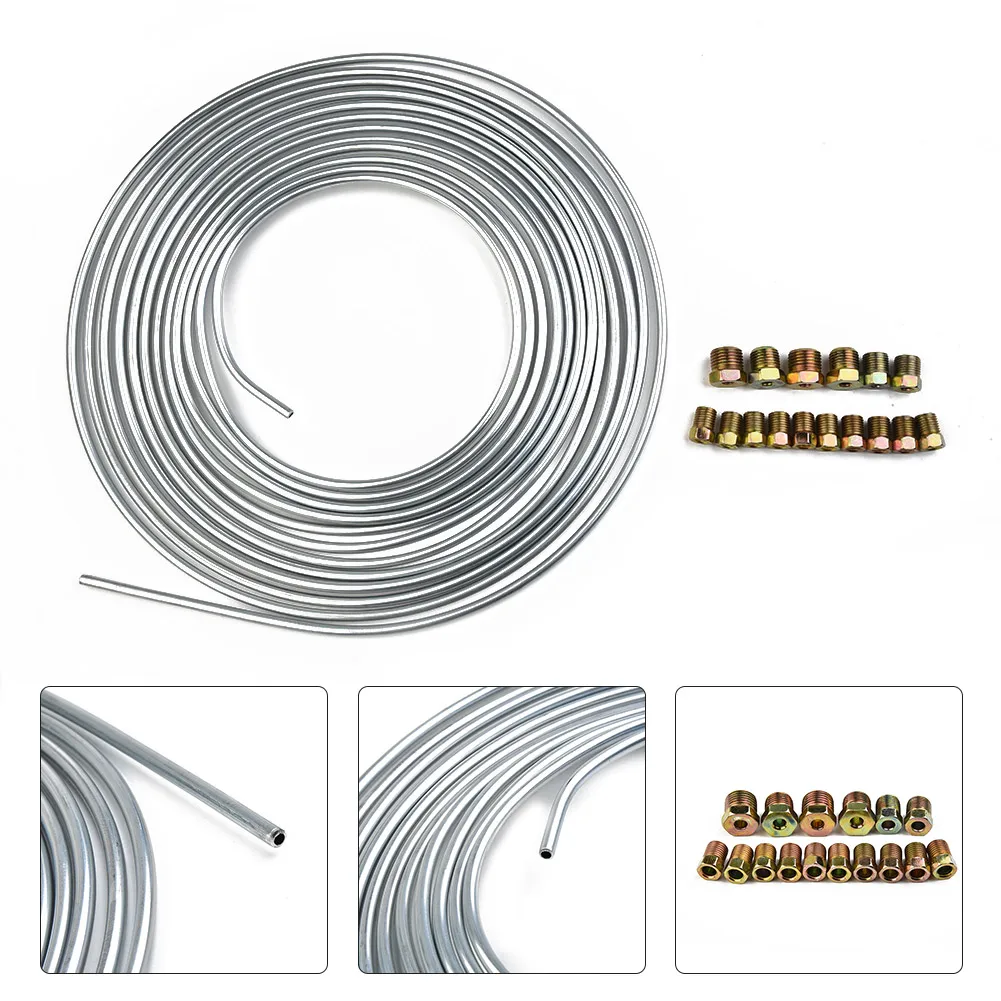 25 Ft Brake Line Kit Steel Tube Roll Coil 3/16\