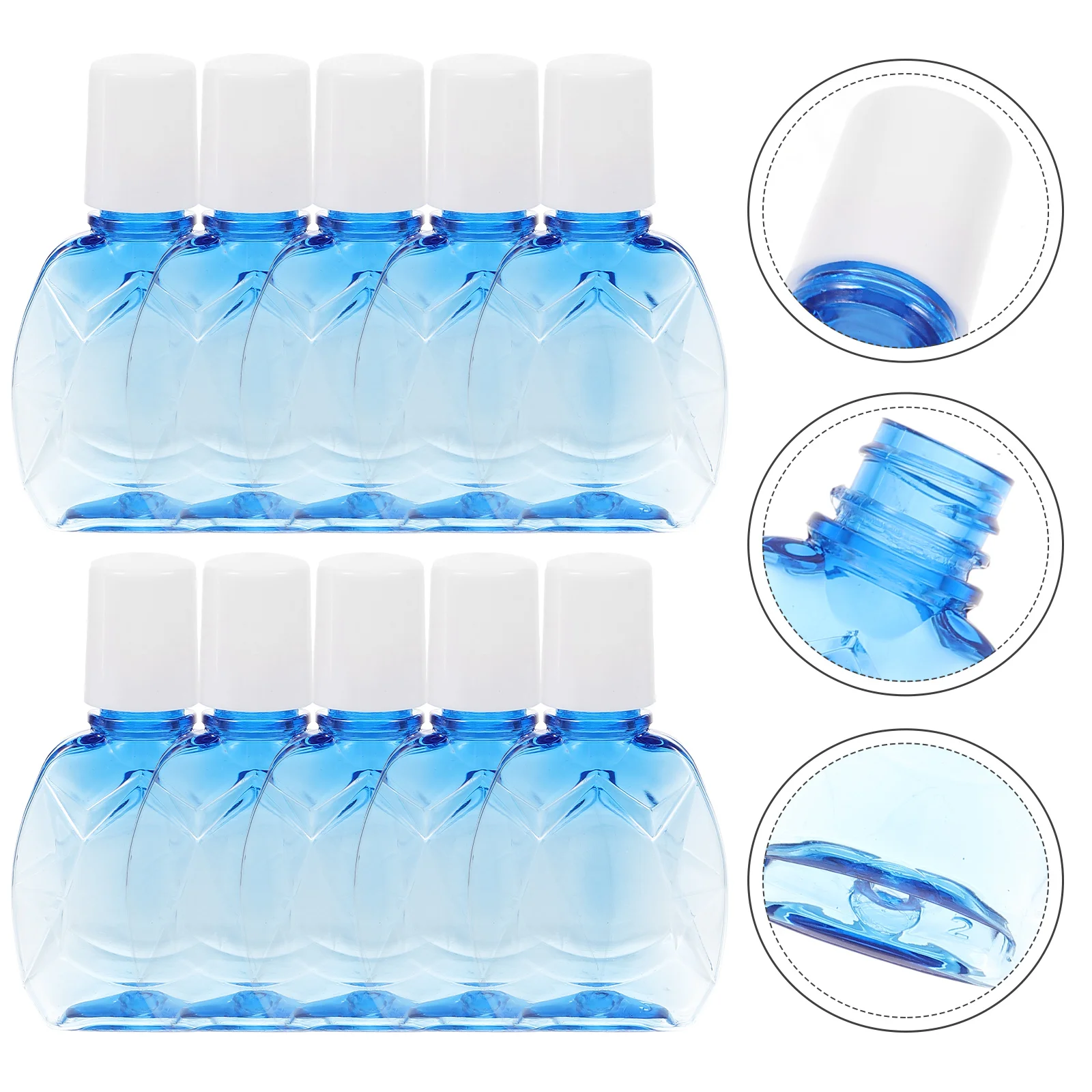 

10 Pcs Blue Eye Drops Liquid Bottle Plastic Packaging Sample 10pcs Dropper Small Bottles