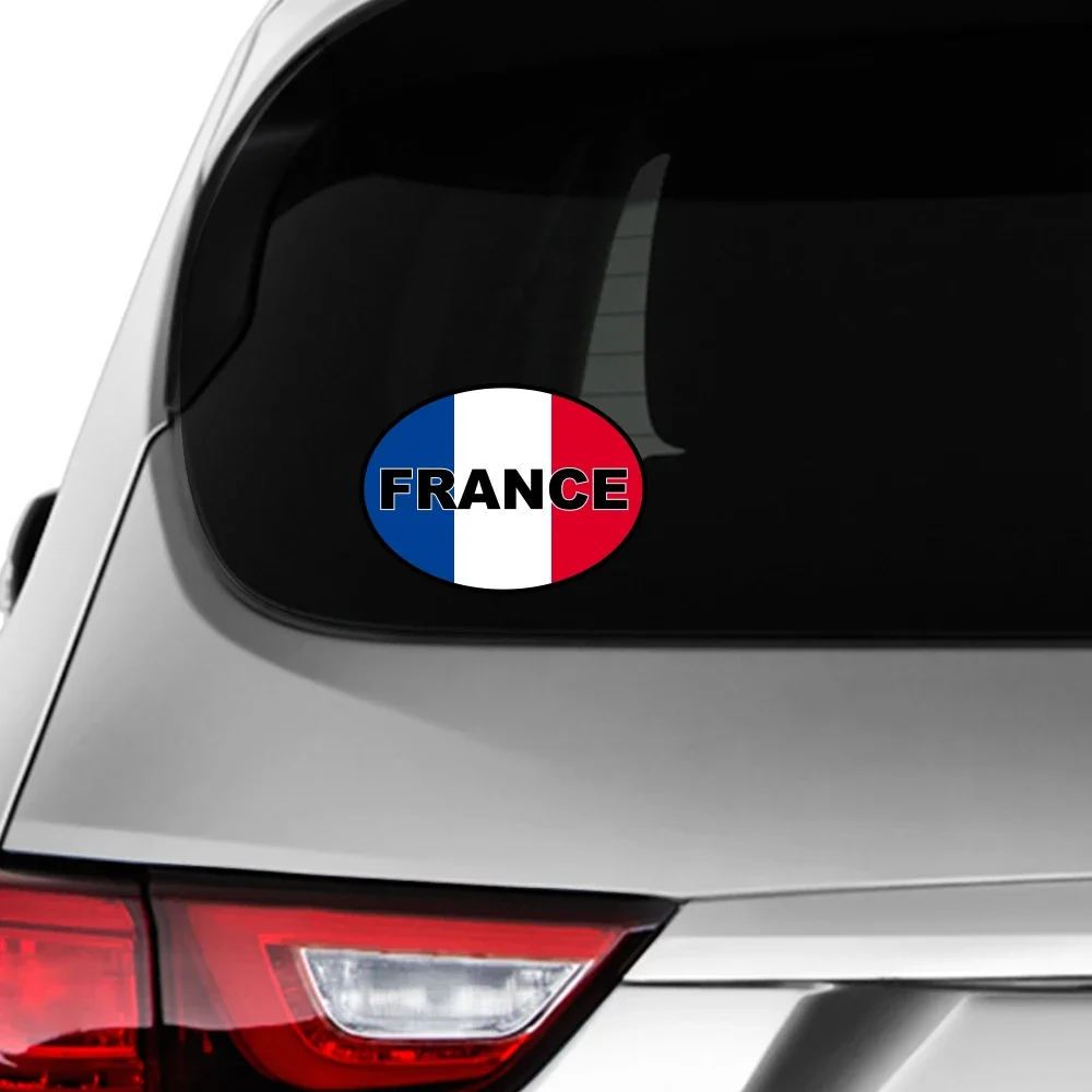 

Французский флаг овальной формы, автомобильная наклейка, украшение для автомобиля и мотоцикла, ПВХ наклейка, креативная Водонепроницаемая стильная наклейка, автомобильные аксессуары