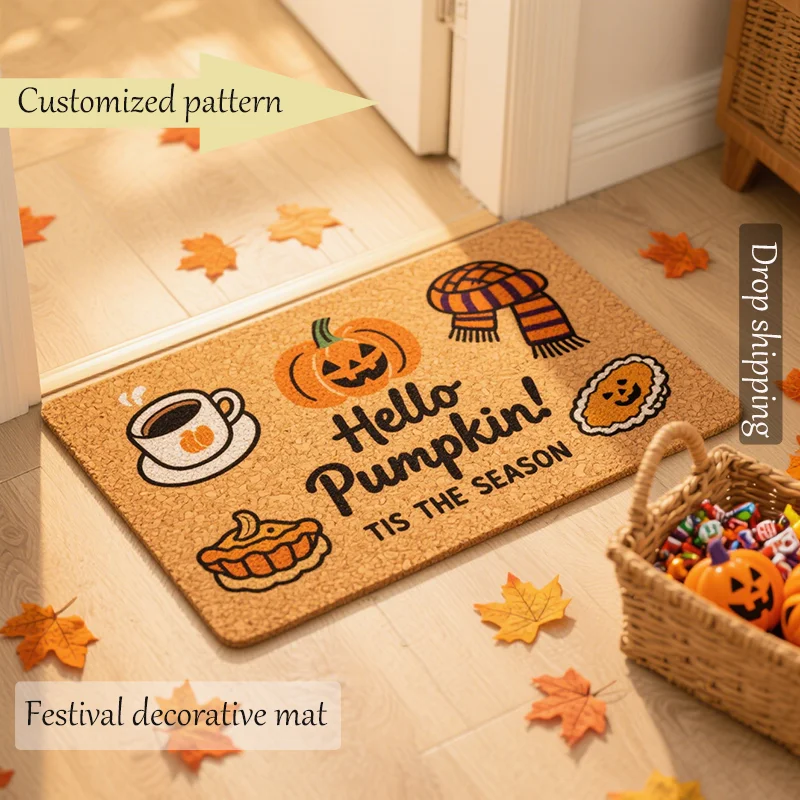 

Personalized Halloween Doormat with Custom Patterns Outdoor Waterproof Non Slip Perfect for Home Decoration and Holiday Parties