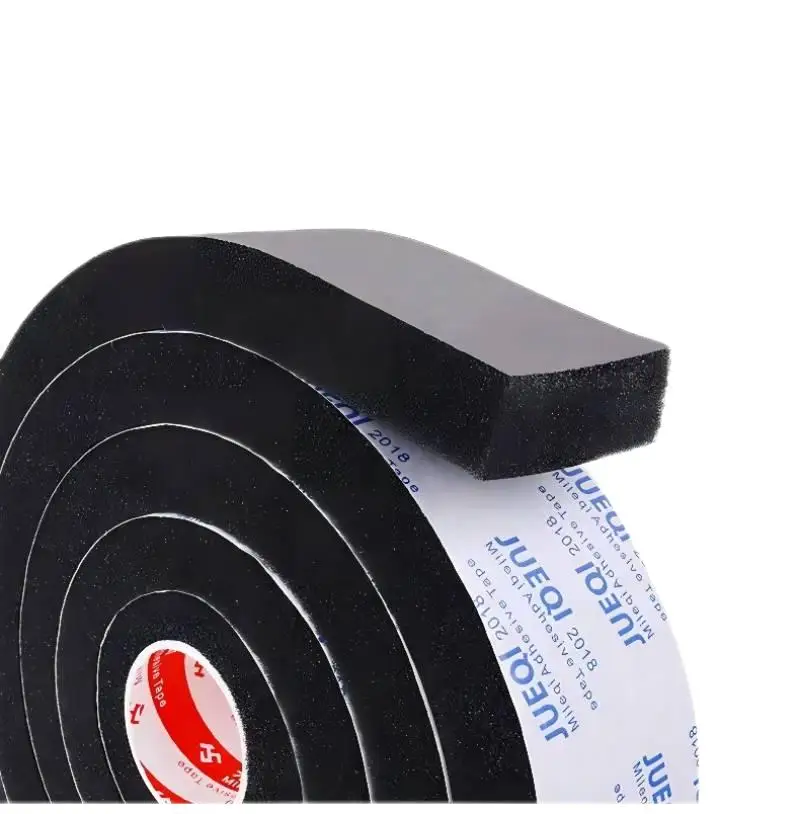 2M PU Sponge Foam Seal Strip Tape Adhesive Anti Collision Soundproof Weather Stripping for Doors Windows Furniture Protection