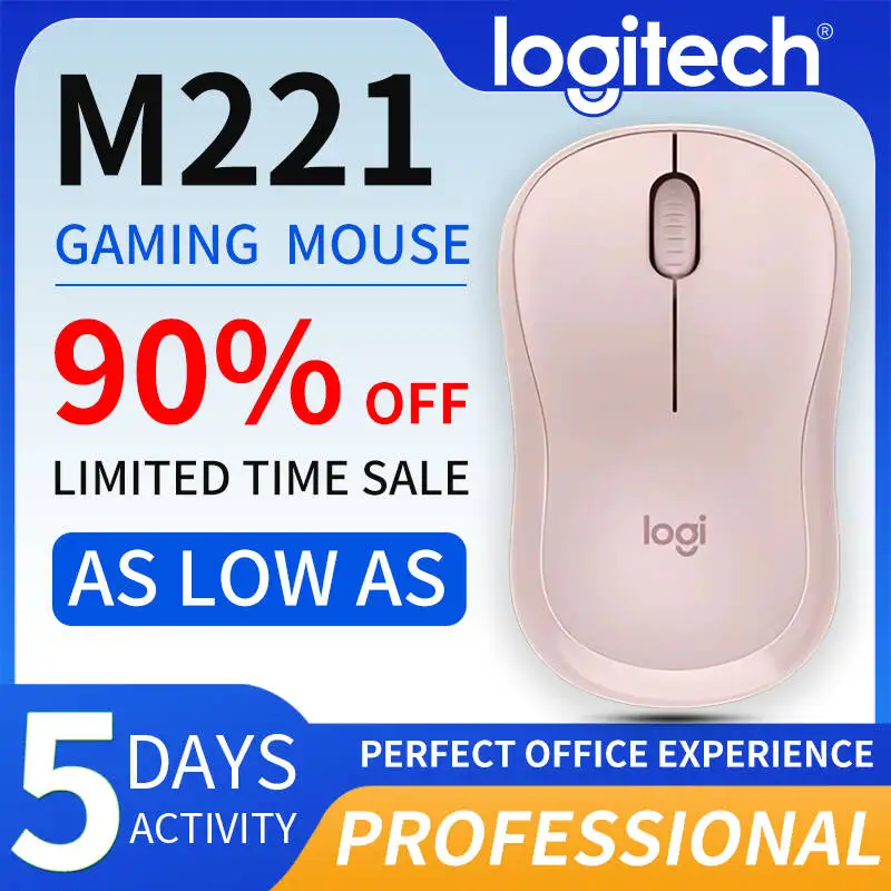 

Logitech M221 Professional Office Mouse is compact, quiet, convenient to carry, comfortable to touch, and specifically designed2