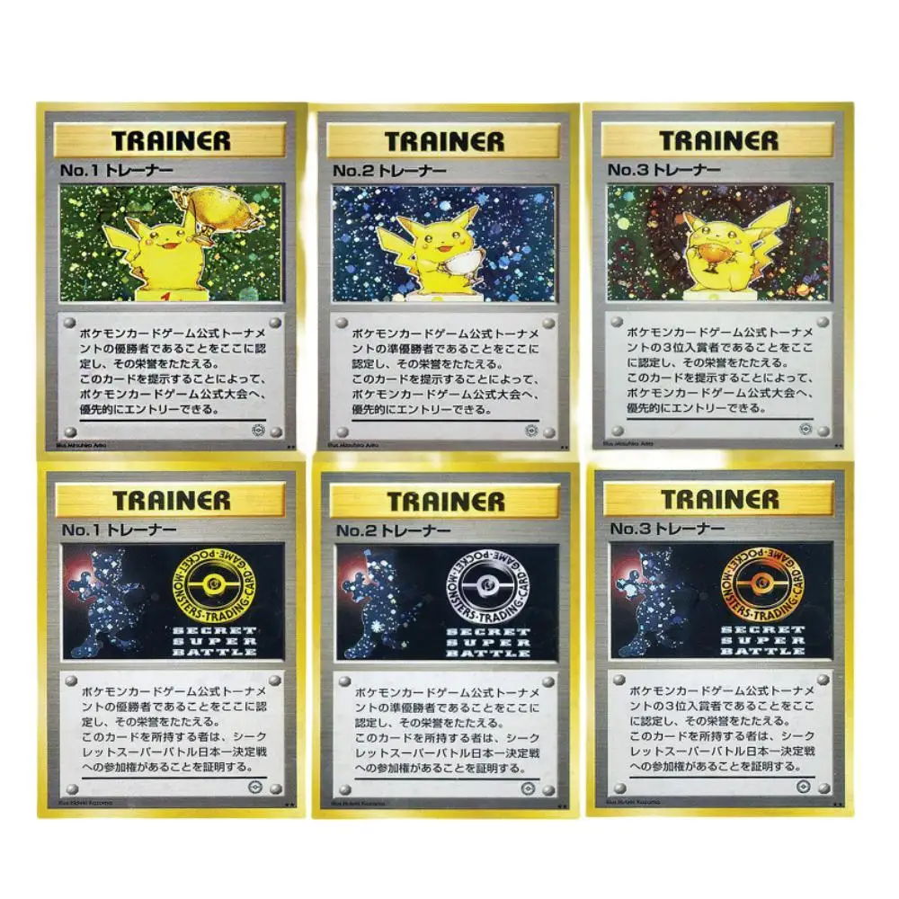 

Pokemon Diy Self Made Japanese Version Pikachu Ash Ketchum First Generation Trophy Card Anime Game Collection Cards