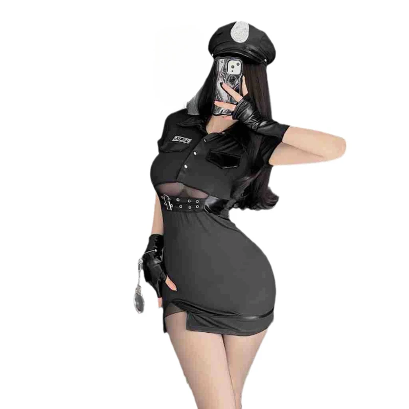 

Sexy Lingerie Cosplay Uniform Temptation Female Dress Policewoman Outfit Roleplay Costumes Porno Women Officer Instructor Set