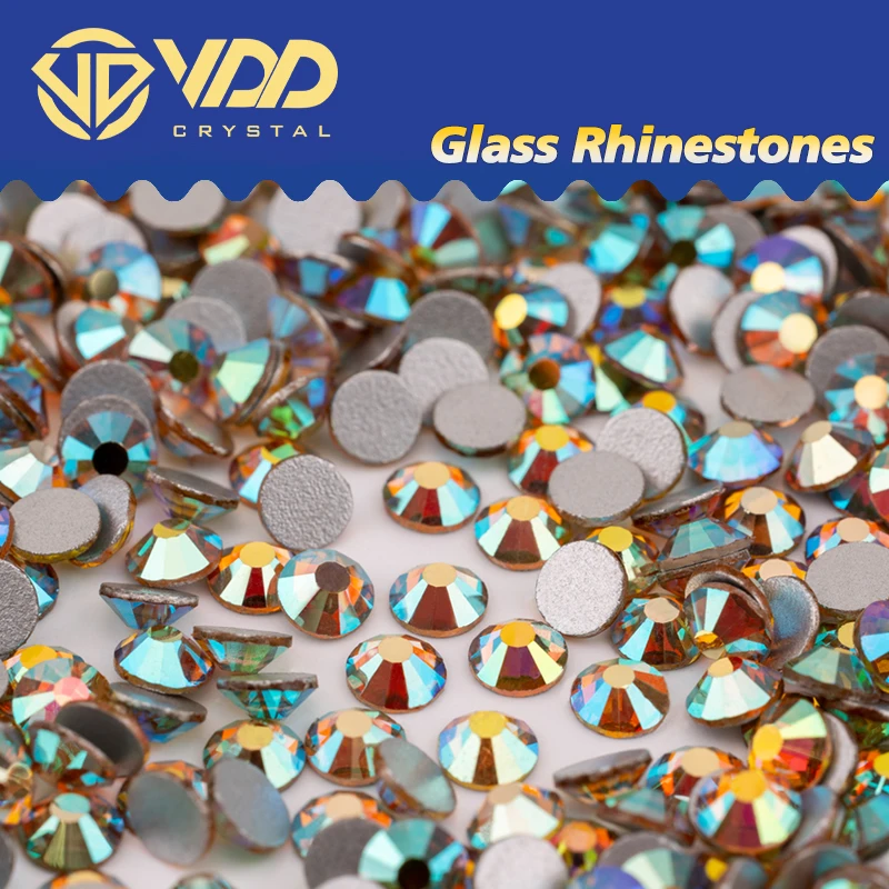 VDD 124 Summer SS4-SS30 Glass Rhinestones Crystal Glitter Diamond Strass Flatback Stones For Nail Art Decorations Craft DIY