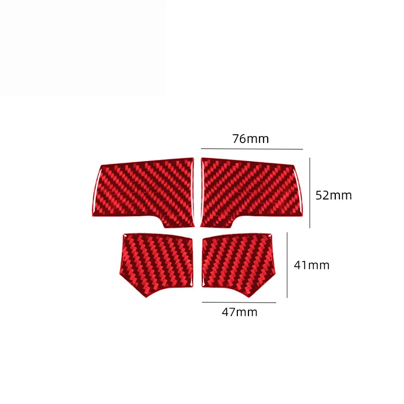 4 قطعة ألياف الكربون عجلة القيادة أعواد تزيين لفورد F-150 FX4 2004-2008 اكسسوارات تعديل السيارات الداخلية #5