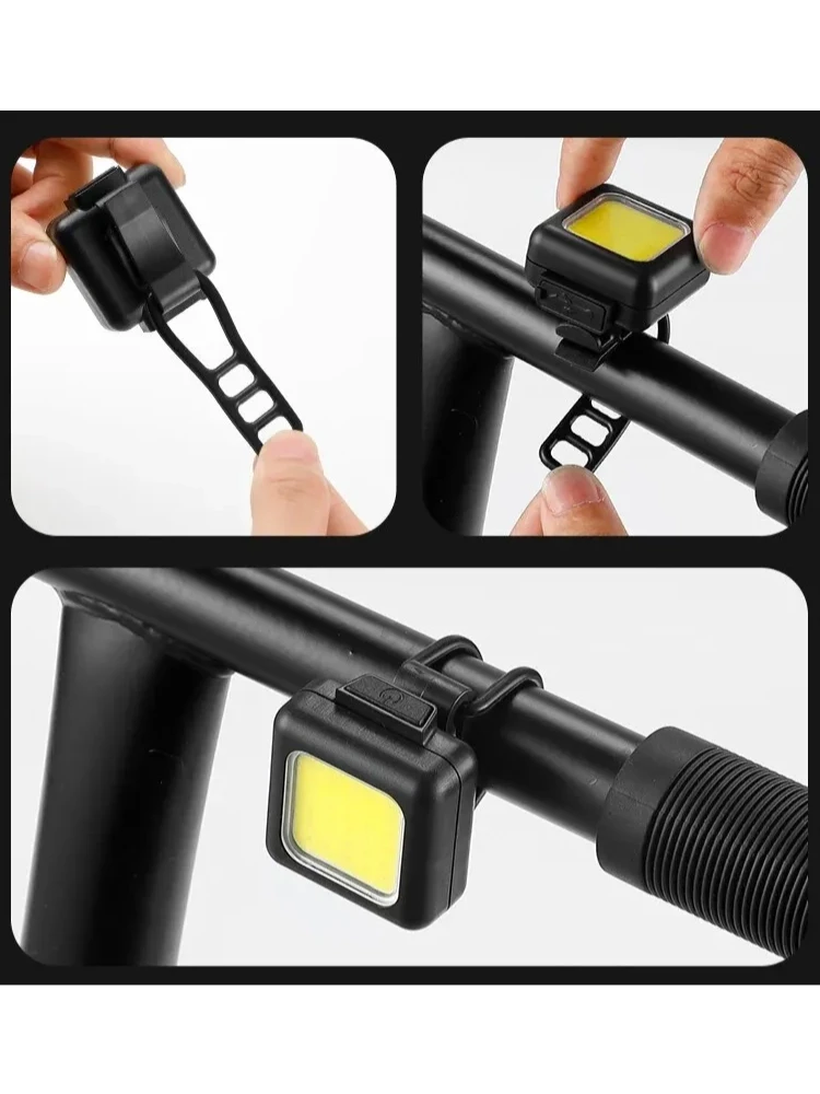 MINI feux avant et arrière de vélo, vente en gros, 250mAh, Rechargeable, haute visibilité, poignée de phare, tige de selle pour vélo, Moto