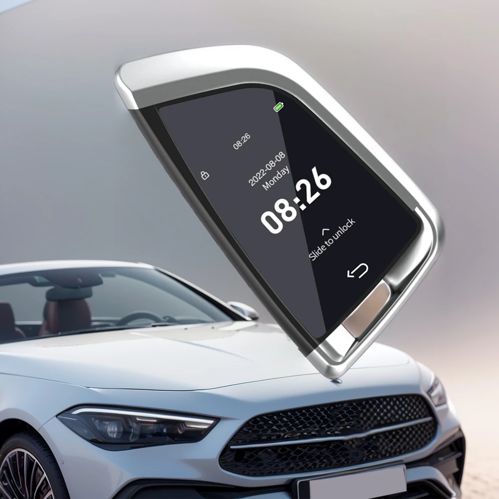 CF568 Modified Remote Smart Key LCD Screen with On-BD Comfortable Keyless Entry Auto Lock for Start and Stop Engine Button Cars
