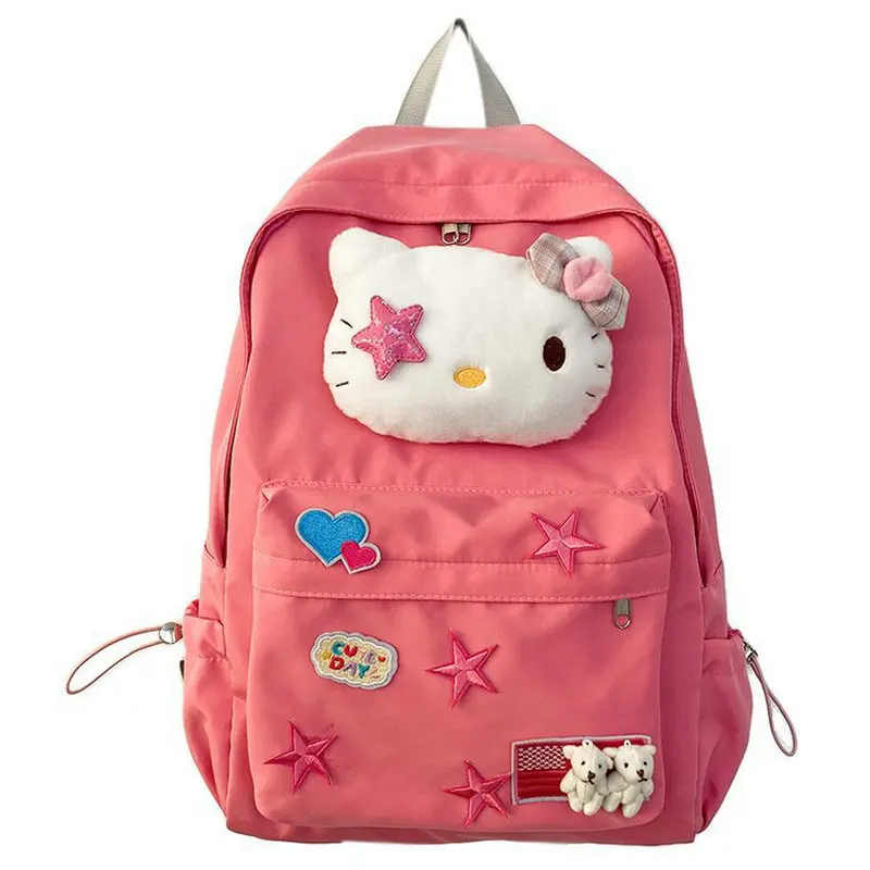 Hello Kitty Printed School Backpacks For Teenager Kids Schoolbag Students Bagpack Casual Travel Rucksack Mochila