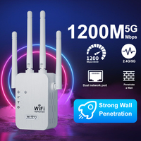 Dual Network interface WiFi Repeater Signal Amplifier Router 300Mbps 2.4G Network Amplifier Long Range Signal For Small Office