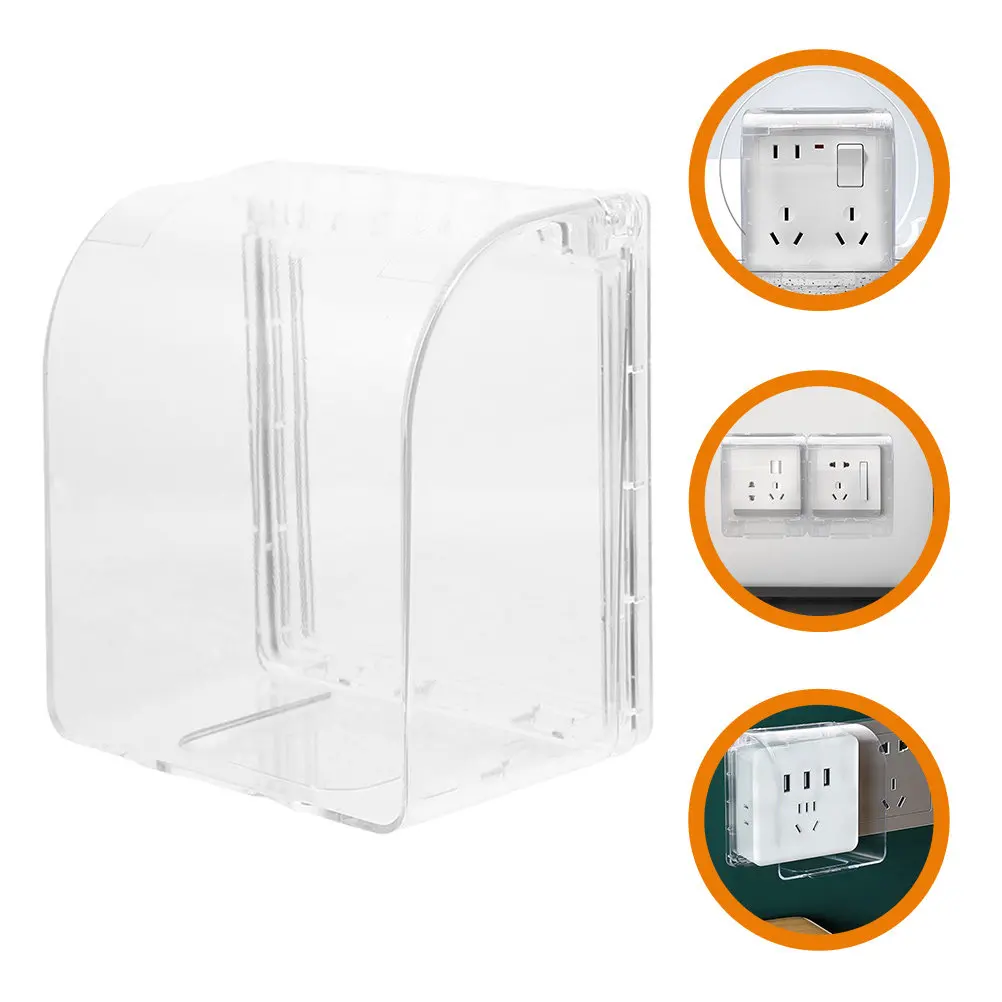 

Самоклеящаяся защитная накладка на розетку для ванной комнаты, водонепроницаемая, прозрачная, для внутреннего использования