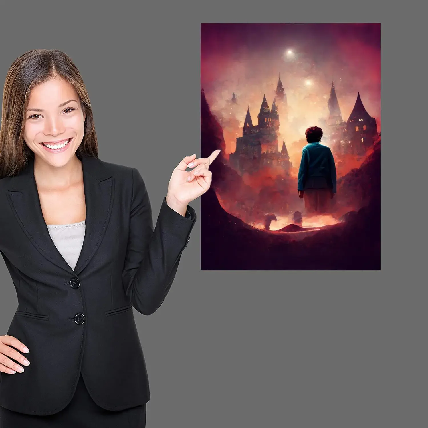 Magic Movie School Wizard Owl Castle Academia Canvas Poster Print Wall Art Pictures Painting Living Room Bedroom Home Decor Gift