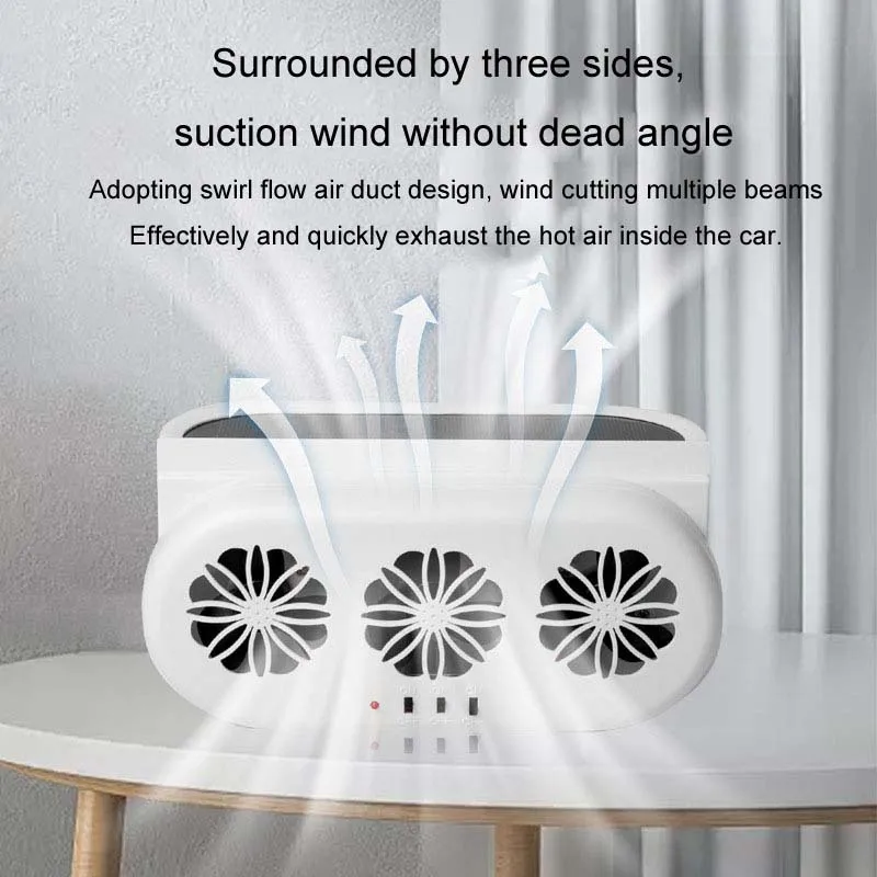 New Product Upgraded Solar Car Window Fan High Power Motor Air Circulating Cooling System Car Fan