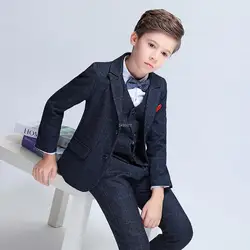 Boys Luxurious Wedding Suit Kids Formal Birthday Party Tuxedo Set Children Photograph Dress Child Performance Dance Show Costume