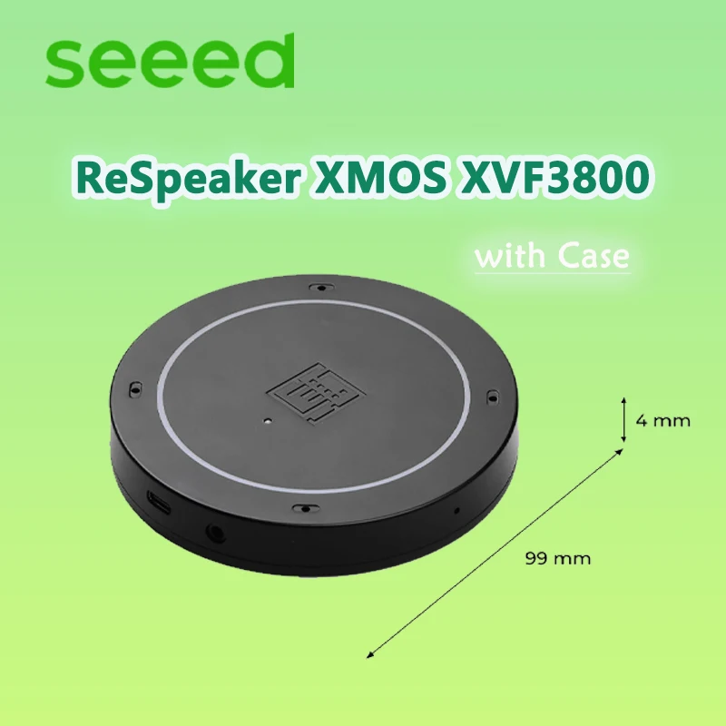 

Seeed ReSpeaker XMOS XVF3800 AI-powered 4-Mic Array for Clear Voice in Noise, 5m 360°far-Field Voice Pickup, AEC AGC DoA VAD