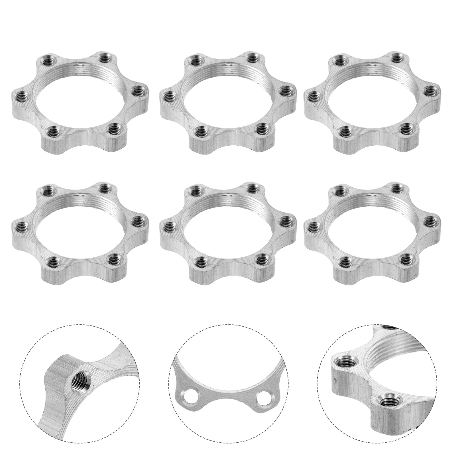 

6Pcs Bike Disc Brake Rotor Adapter 44Mm Aluminum Alloy Flange Mount for Road Mountain Gravel Bikes Smooth Vibration Reduction