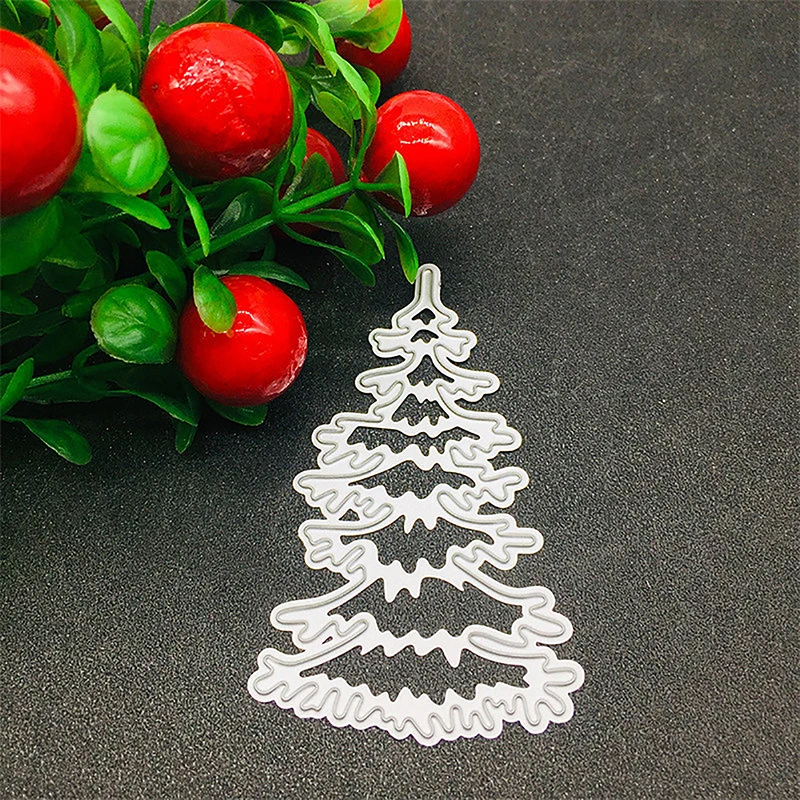 Christmas Trees Metal Cutting Dies Stencil Scrapbooking DIY Album Stamp Paper Card Embossing Decor Craft New