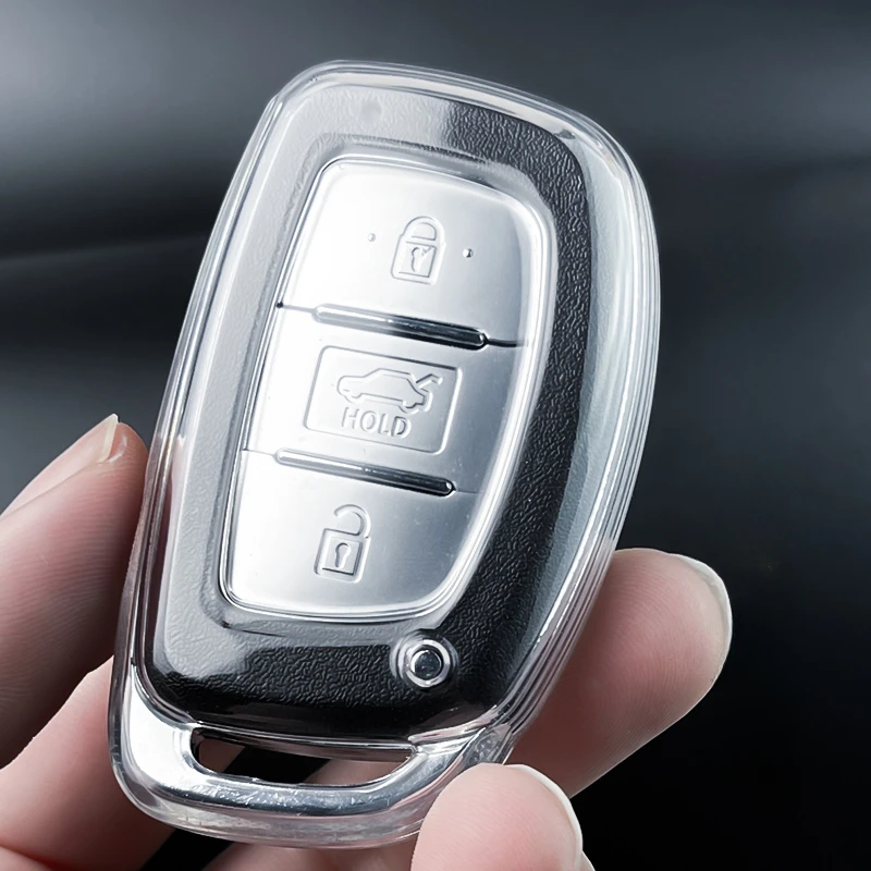 Tampa da caixa chave do carro TPU para Hyundai, Tucson, Sonata, Fe, Creta, ix25, ix35, ix45, i10, i20, i30, i40, Verna, Solaris, Mistra, Elantra, Accent