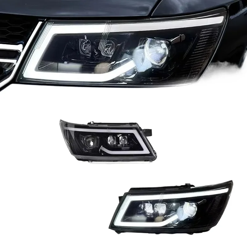 

Car Lights for Dodge Journey Headlights 2009-2019 Freemont LED Projetor Headlamp Daytime Running Light Automotive Accessories