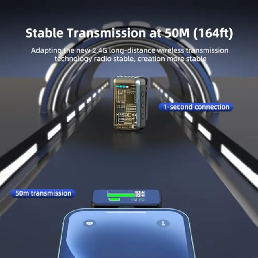 Kabellose Lavalier-Mikrofone für iPhone, iPad, Kamera und Android-Geräte, Mini-Mikrofon für Rrding, Rauschunterdrückung, Ansteckmikrofon C
