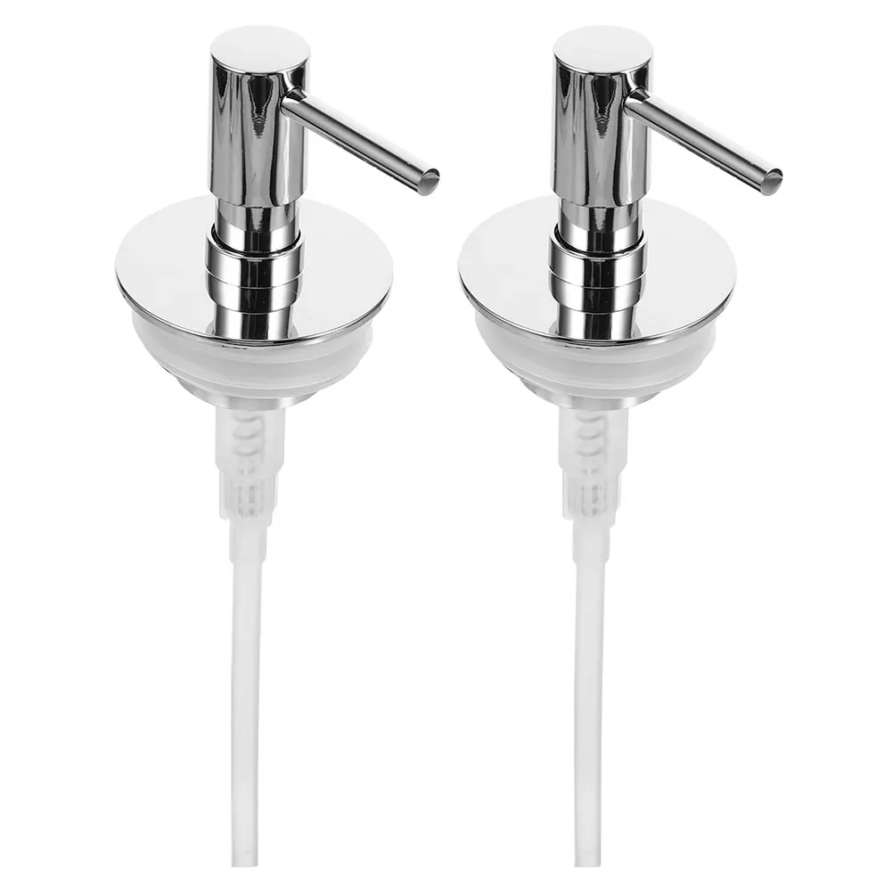 

2 Pcs Pump H Soap Dispenser Lid Plat Plastic Soap Bottle Pump Replacement Head Lotion Bottle Dispenser Refillable