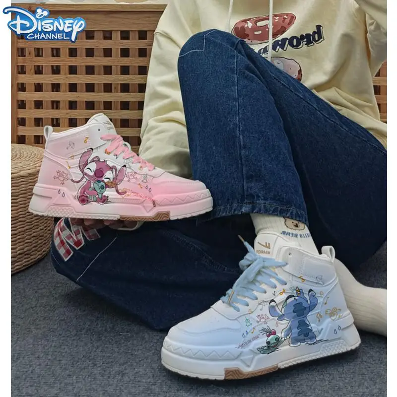 

Color Stitch Sneakers Disney Child Adult Couple Decor Kawaii Cartoon Student Casual Sports Shoes Durable Fashion Footwear Gift