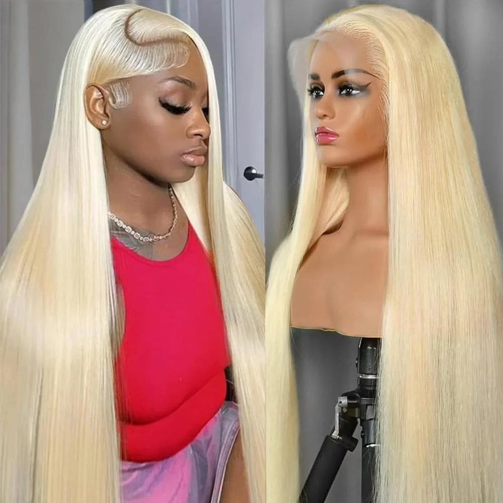 

Блонд-парик прямой, 613 HD, с кружевной передней частью 13x6, 13x4, прозрачный, бразильский, прямой, с кружевной передней частью, 42-44 дюйма, из натуральных волос