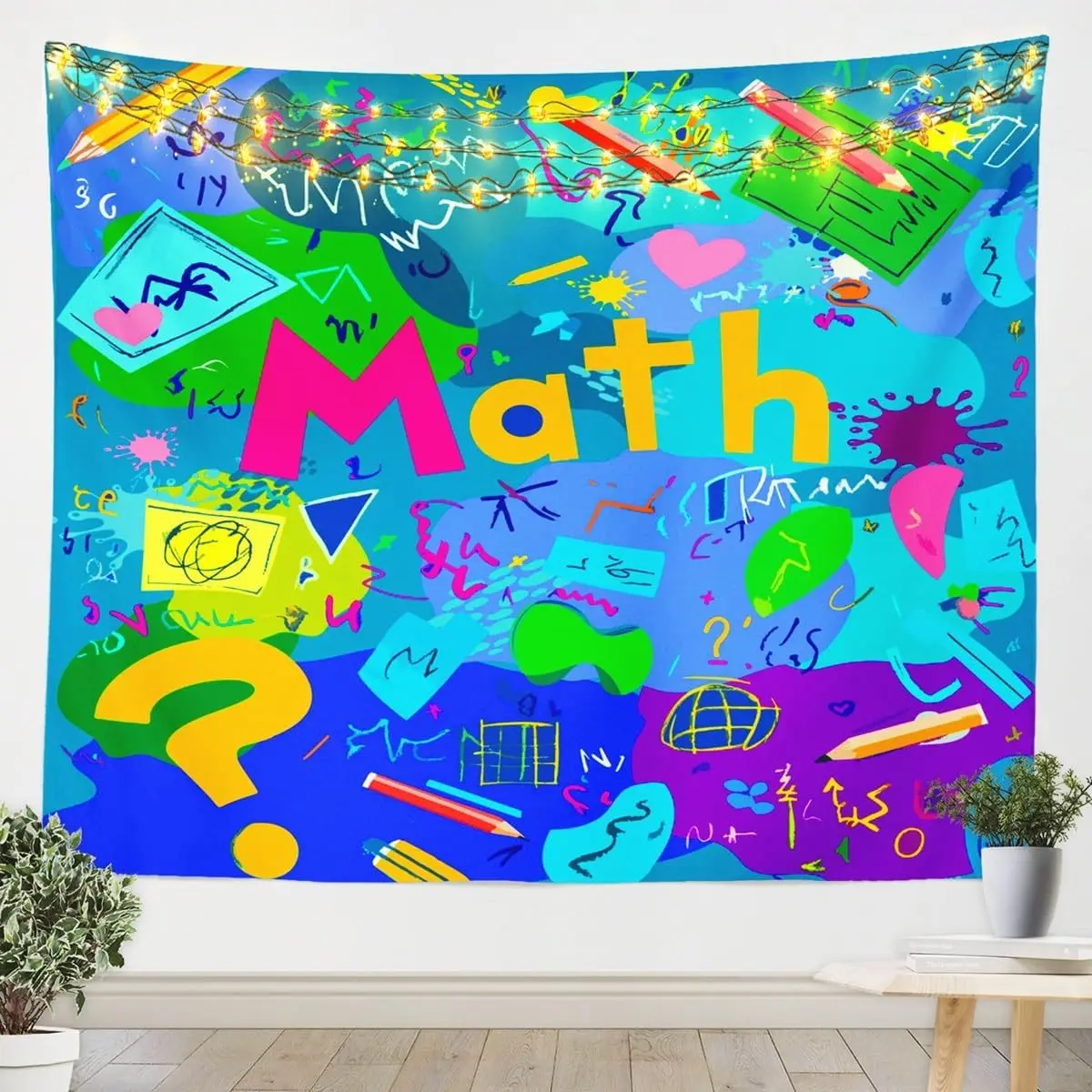 School Supplies Tapestries Drawing Board Paintbrush Wall Hangings Art,Students School Study Tapestry Fine Arts.Themed Wall Art