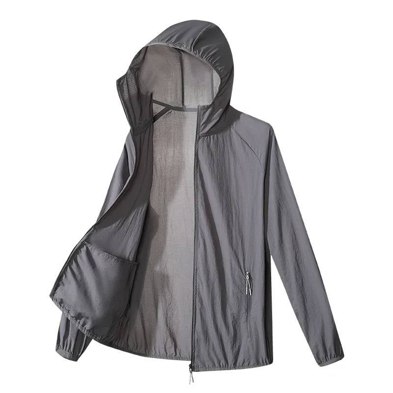 

Летняя водонепроницаемая куртка для кемпинга 2026 года, мужская и женская, солнцезащитная одежда из ледяного шелка, быстросохнущая, с капюшоном, для активного отдыха, защита от ультрафиолета
