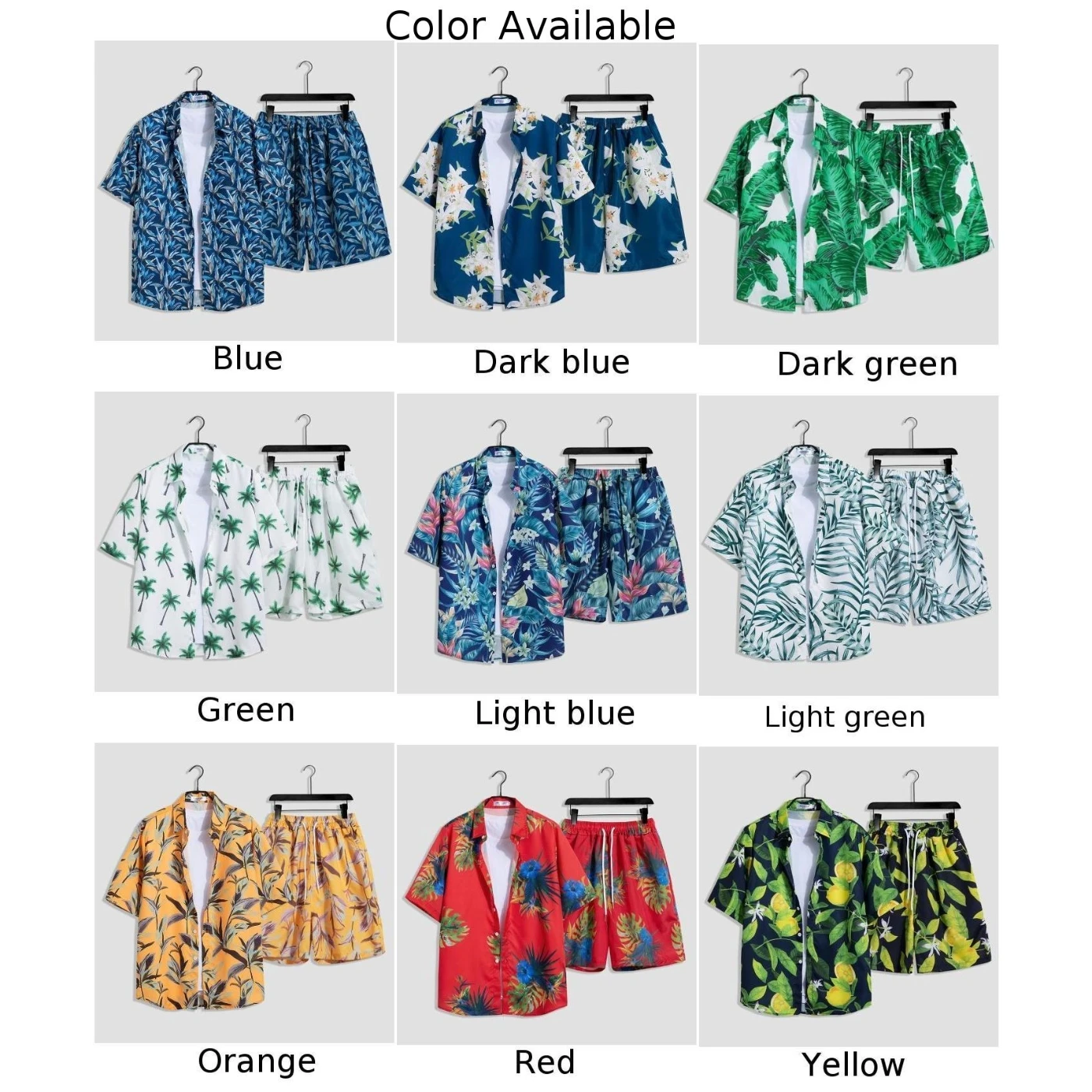 Fashionable For Summer Beach Hawaiian Beach Set 2 Piece Summer Outfit Daily Use Floral Printed Pattern Holiday Clothing