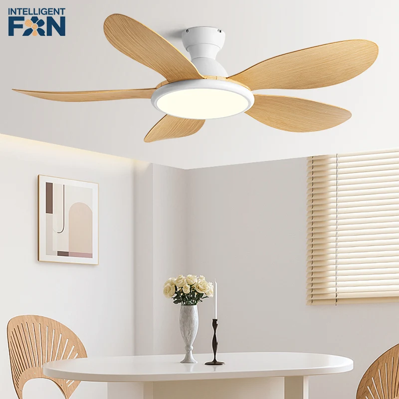 42/52inch Modern LED 60W Low Floor DC Motor 35W Ceiling Fans With Remote Control Simple Ceiling Fan With Light Home Fan 220V