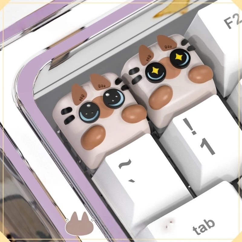 Azukisan Siamese Cat Resin Artisan Keycap - Azuki 3d Sculpted Anime Inspired Keyboard Cap (Single Piece)