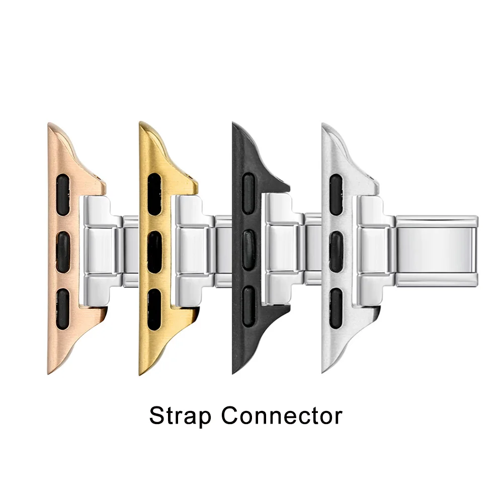 Fashion 14mm Strap Connector Adapter for Smart Watch Accessories Stainless Steel Italian Charm Link Fit 9mm Bracelet DIY Jewelry