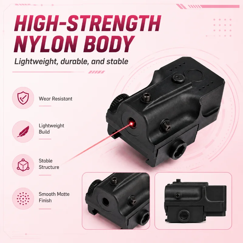 Mini Red Light Marker Adjustable Under Hang Accessory Decorative Part for 20mm Rail Hobby Model