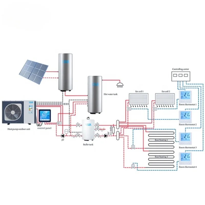 R32 China Air Source Heatpump Bomba de Calor Pompe a Chaleur Warmepumpe Inverter Air to Water Heat Pumpg