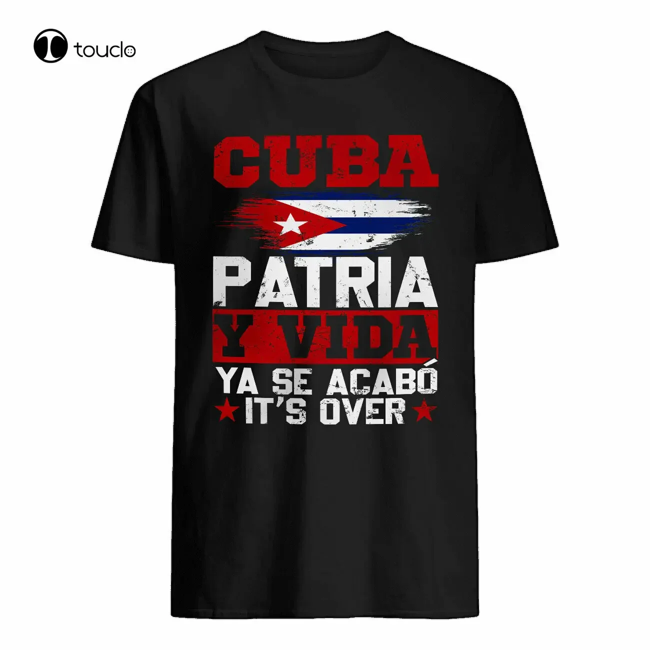 New Vintage Cuba Patria Y Vida Ya Se Acabo Cool Cuba Flag Cuba Revolution T-Shirt Tee Shirt Cotton T Shirt