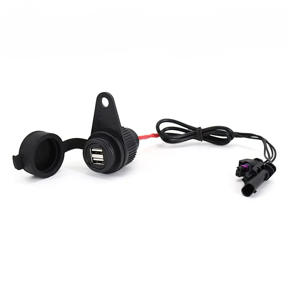 Motorcycle Charger Adapter Power Supply Socket USB Dual Port For BMW F650GS F750GS F700GS F850GS F800GS F900R C400GT C400X R18