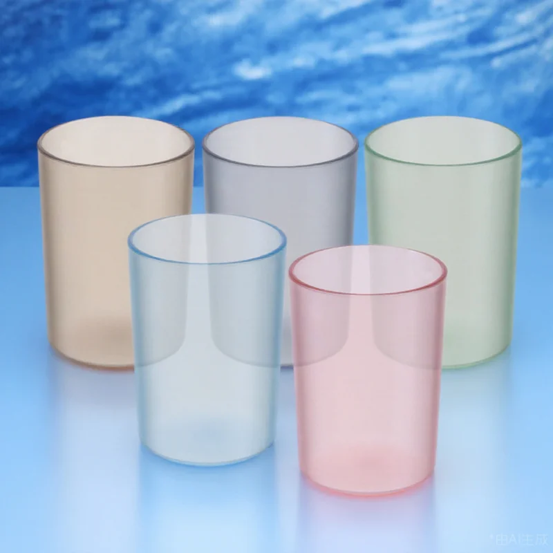

5pcs Toothbrush Cups Plastic Bathroom Storage Cup Multi-Purpose Brush Holder Reusable Mugs For Home Travel Drinking Mouthwash