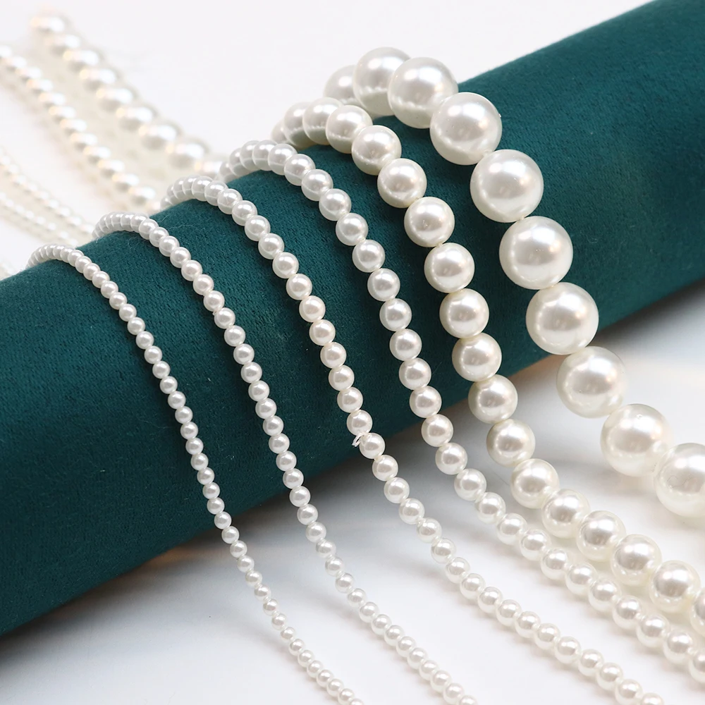 1strand Exquisite Natural Shell-based Imitation Pearl Beads for DIY Women Men Necklace Earring Jewelry Making Accessories