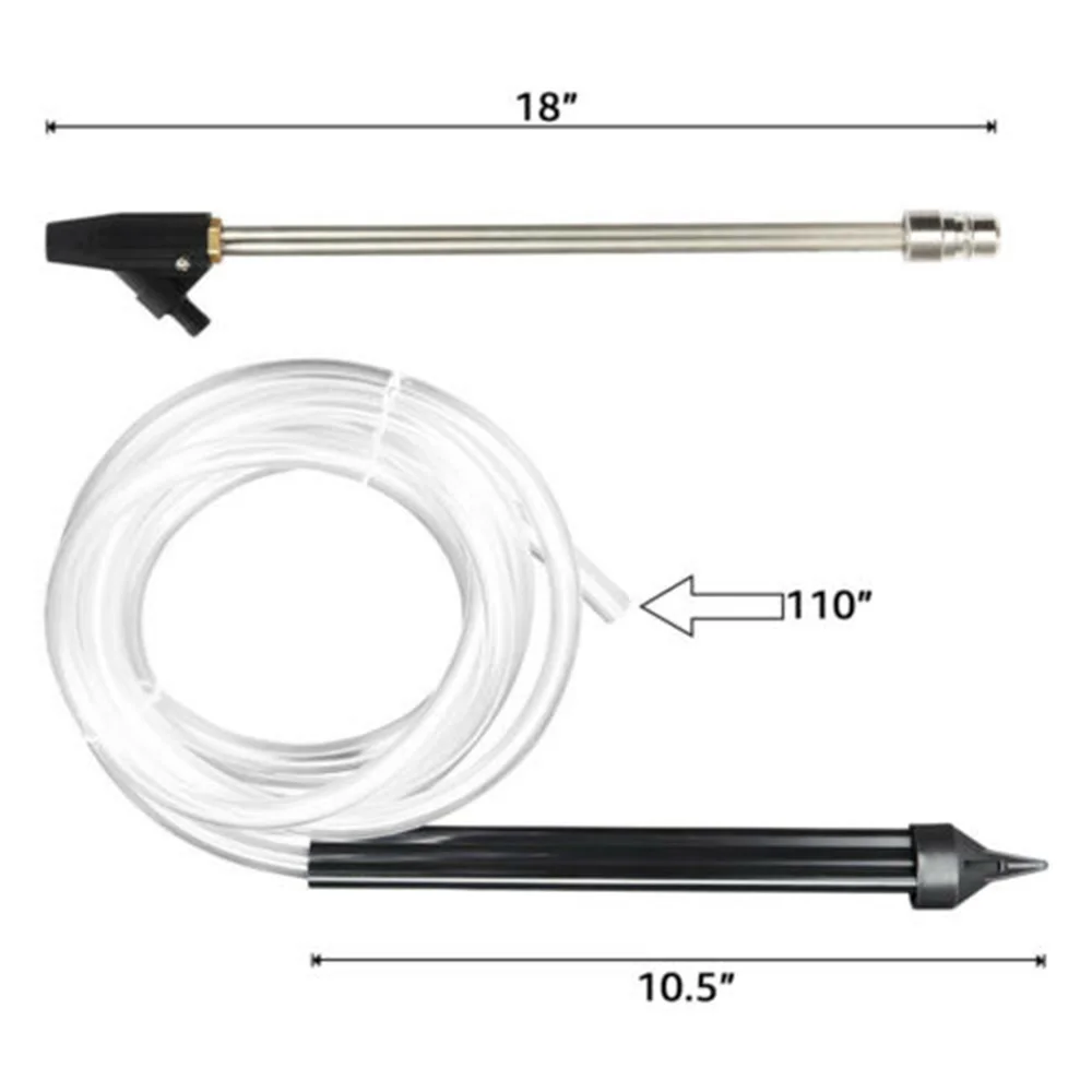 Pressure Washer Sandblaster Attachment with 1/4in Quick Connect for Wet Sandblasting Use on Metal Wood Concrete Surfaces