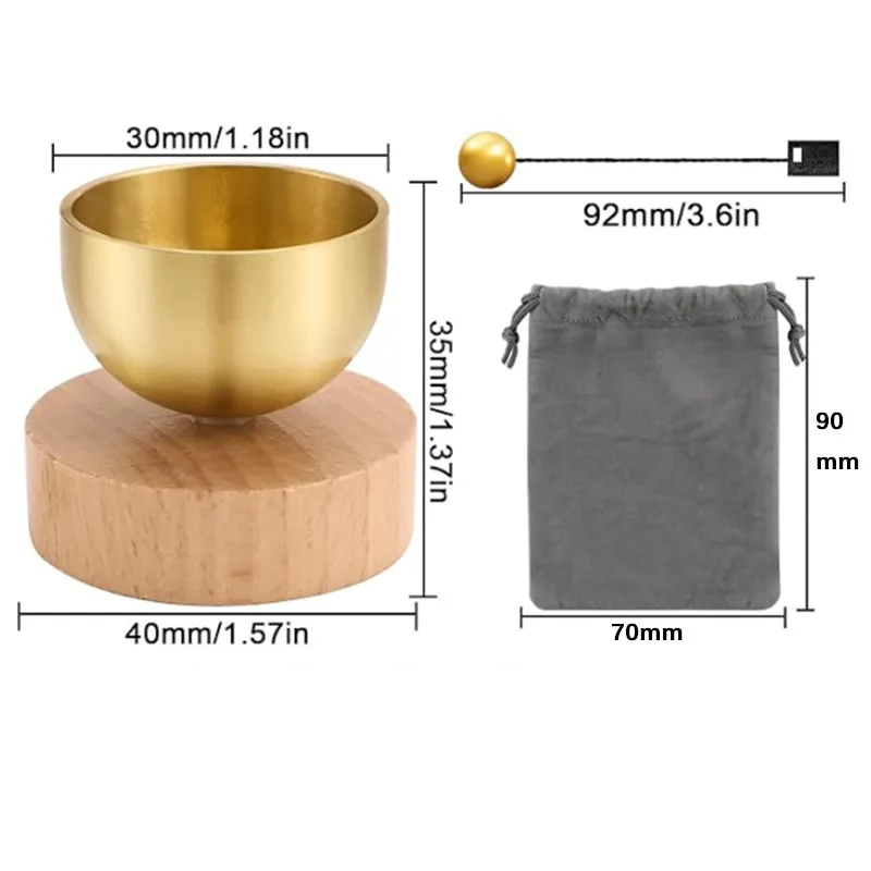 1 قطعة مجموعة صحون الموسيقى الصغيرة عالية الجودة للتأمل اليوغا الاسترخاء اليقظة شقرا شفاء نغمات واضحة لطيف هدية