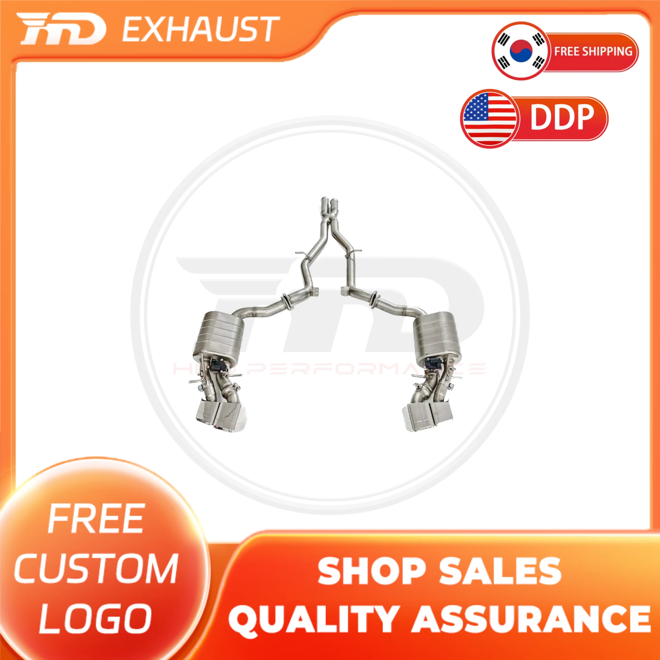 

HMD Exclusive customization SS304 Exhaust System Performance Catback Exhaust for Mercedes Benz AMG E63 W212 Muffler With Valve
