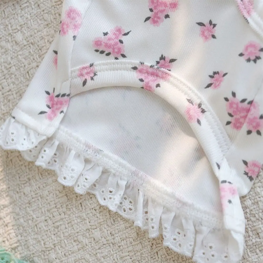 Cute Breathable Puppy Sundress Soft Lace Hem Cat Sleeveless Vest Adorable Skin-friendly Pet Dress Pet Supplies