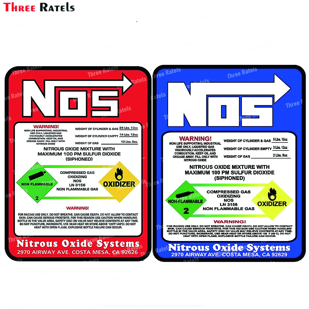 NOS 병 교체 라벨 데칼 스티커 사인, 비닐 방수 소재, 3 개의 라텔 I288, 블루 및 레드, 2, 5, 10, 15, 20lb