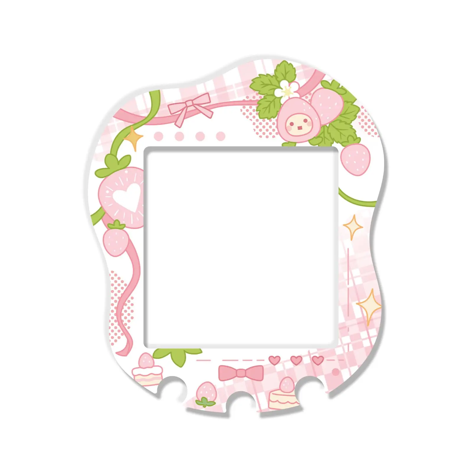 Holografische laser sticker voor de voorkant van de Tamagotchi Uni, zelfklevende sticker voor het zelf aanbrengen, glinsterende afwerking voor je virtuele huisdier.